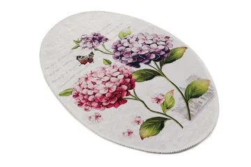 Doluca Tæppe Oval 60x90 cm - Flerfarvet/Velour - Tekstiler - Tæpper - Små tæpper