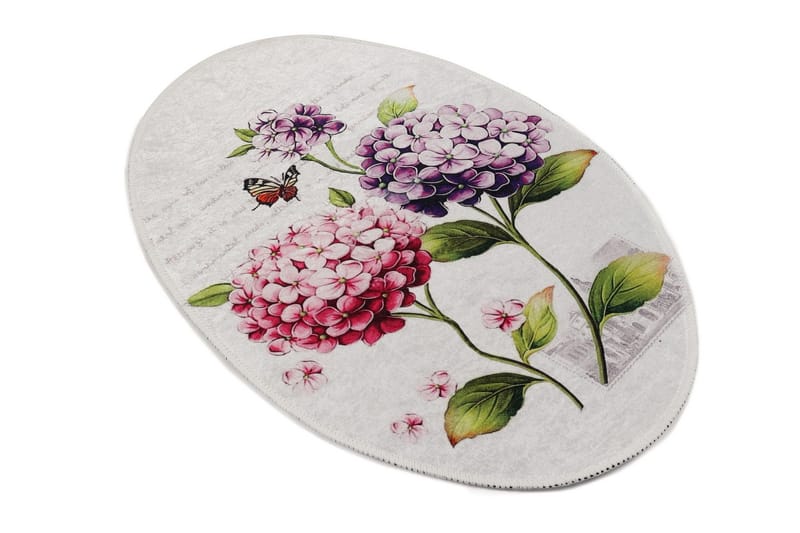 Doluca Tæppe Oval 60x90 cm, Flerfarvet/Velour