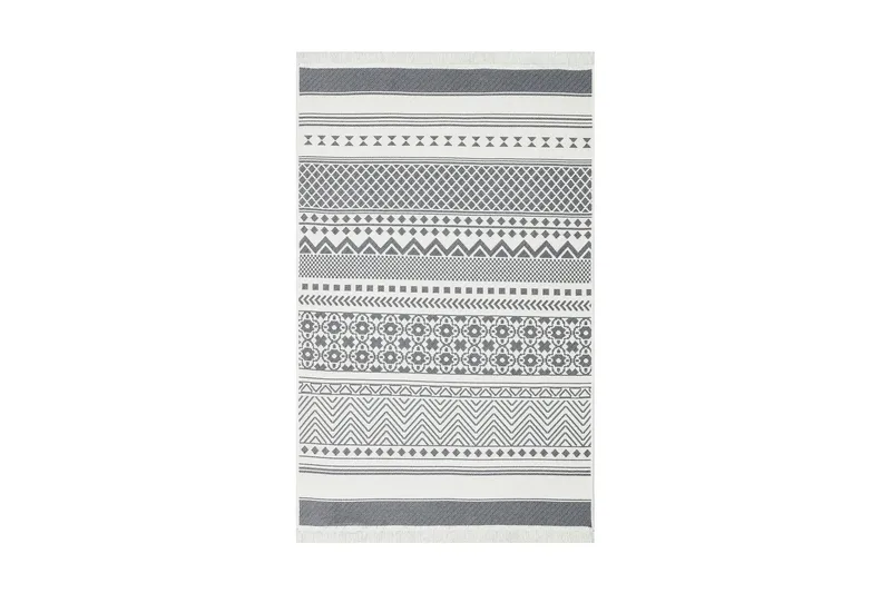 Eko Hali Bomuldstæppe 80x150 cm, Grå/Hvid