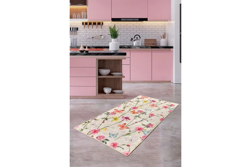 Fikret Entrémåtte 80x200 cm - Flerfarvet/Velour - Tekstiler - Tæpper - Hall måtte