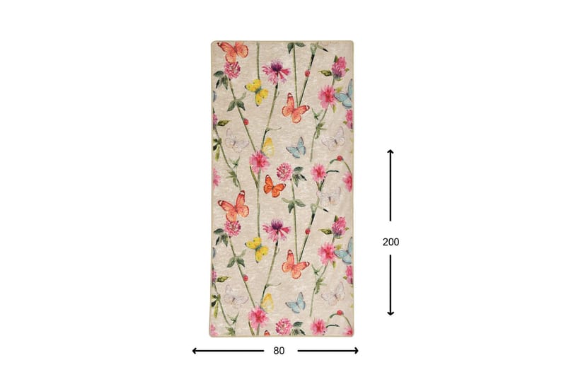 Fikret Entrémåtte 80x200 cm - Flerfarvet/Velour - Tekstiler - Tæpper - Hall måtte