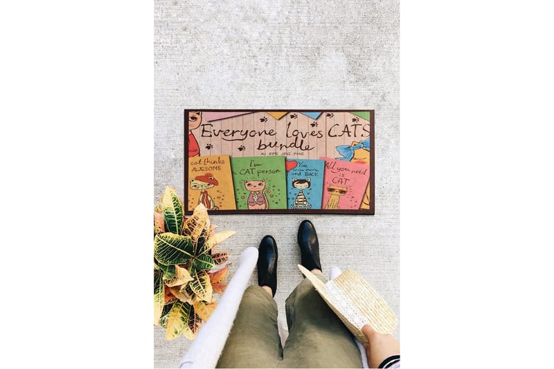 Gunsel Dørmåtte 45x70 cm - Flerfarvet - Tekstiler - Tæpper - Hall måtte