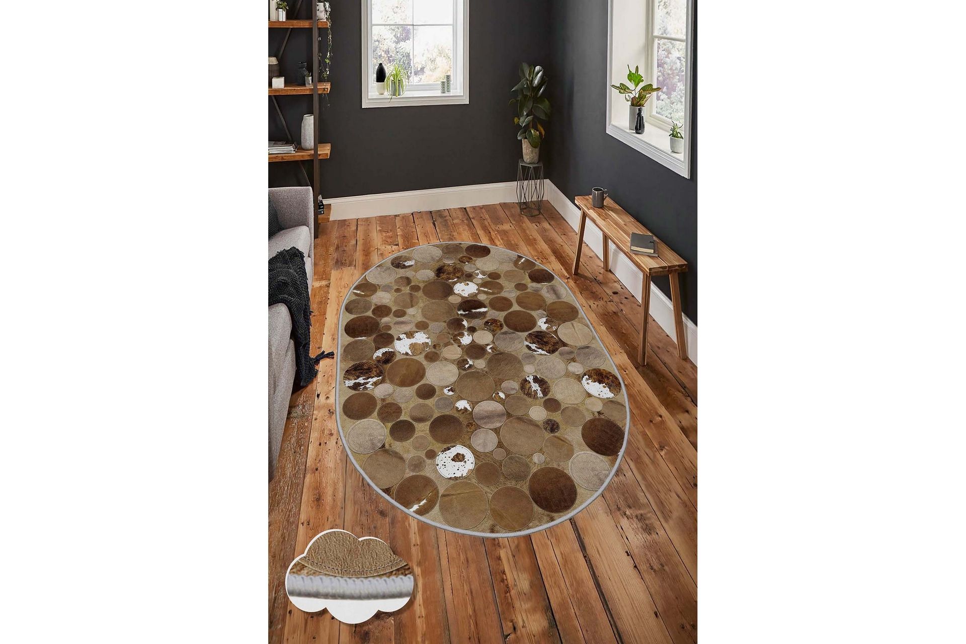 Homefesto Tæppe 50x80 cm - Multifarvet - Tekstiler - Tæpper - Moderne tæppe - Wiltontæpper