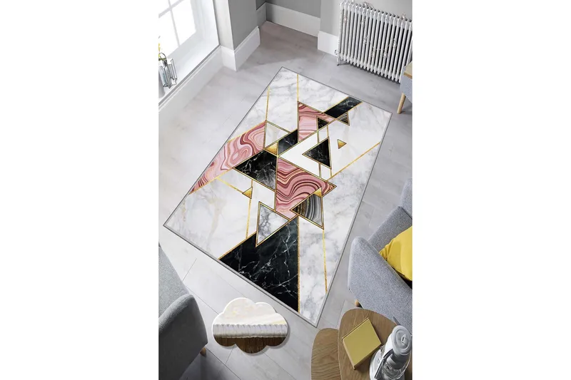 Homefesto Tæppe 50x80 cm - Multifarvet - Tekstiler - Tæpper - Moderne tæppe - Wiltontæpper