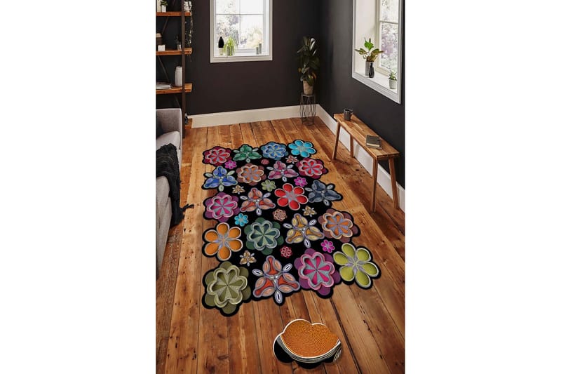 Homefesto Tæppe 50x80 cm - Multifarvet - Tekstiler - Tæpper - Moderne tæppe - Wiltontæpper