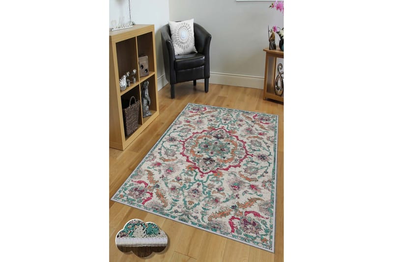 Homefesto Tæppe 50x80 cm - Multifarvet - Tekstiler - Tæpper - Moderne tæppe - Wiltontæpper