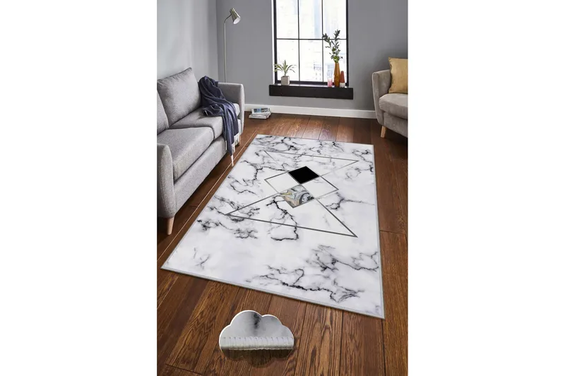 Homefesto Tæppe 50x80 cm - Multifarvet - Tekstiler - Tæpper - Moderne tæppe - Wiltontæpper