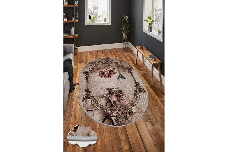 Homefesto Tæppe 50x80 cm - Multifarvet - Tekstiler - Tæpper - Moderne tæppe - Wiltontæpper