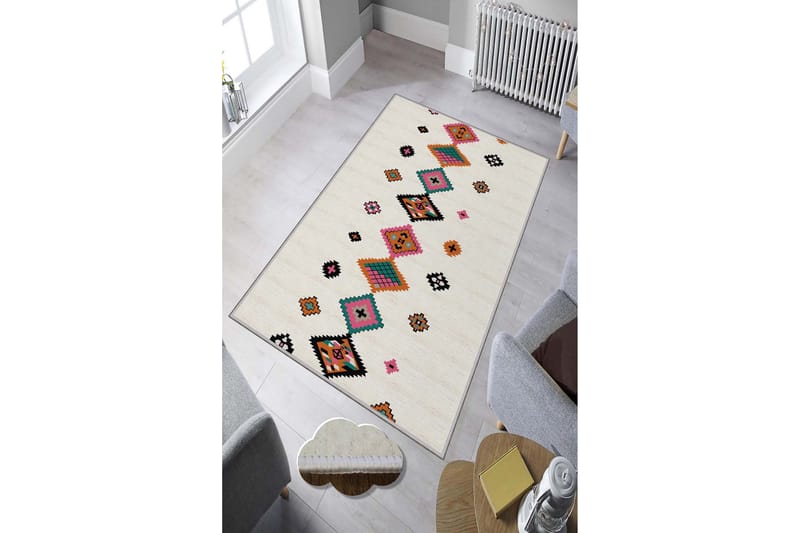 Homefesto Tæppe 60x100 cm - Multifarvet - Tekstiler - Tæpper - Små tæpper