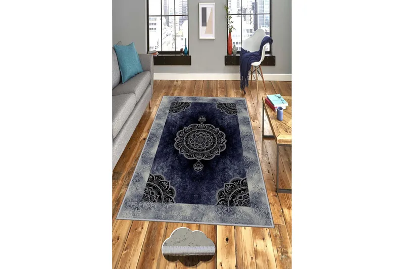 Homefesto Tæppe 60x100 cm - Multifarvet - Tekstiler - Tæpper - Moderne tæppe - Wiltontæpper