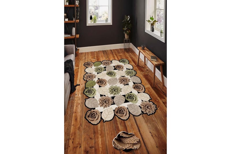 Homefesto Tæppe 80x120 cm - Multifarvet - Tekstiler - Tæpper - Moderne tæppe - Wiltontæpper