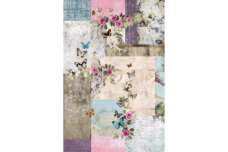 Homefesto Tæppe 80x120 cm - Multifarvet - Tekstiler - Tæpper - Moderne tæppe - Wiltontæpper