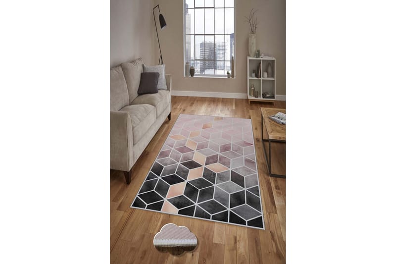 Homefesto Tæppe 80x120 cm - Multifarvet - Tekstiler - Tæpper - Moderne tæppe - Wiltontæpper