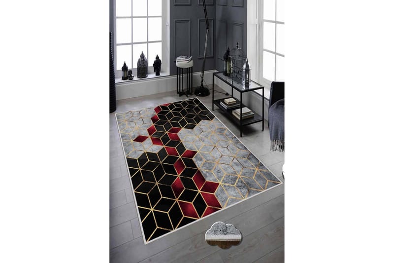 Homefesto Tæppe 80x120 cm - Multifarvet - Tekstiler - Tæpper - Moderne tæppe - Wiltontæpper