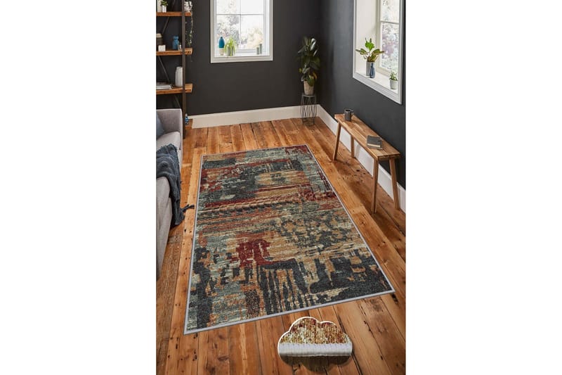 Homefesto Tæppe 80x120 cm - Multifarvet - Tekstiler - Tæpper - Moderne tæppe - Wiltontæpper