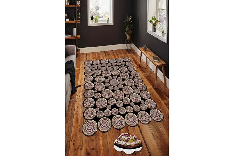 Homefesto Tæppe 80x150 cm - Multifarvet - Tekstiler - Tæpper - Moderne tæppe - Wiltontæpper