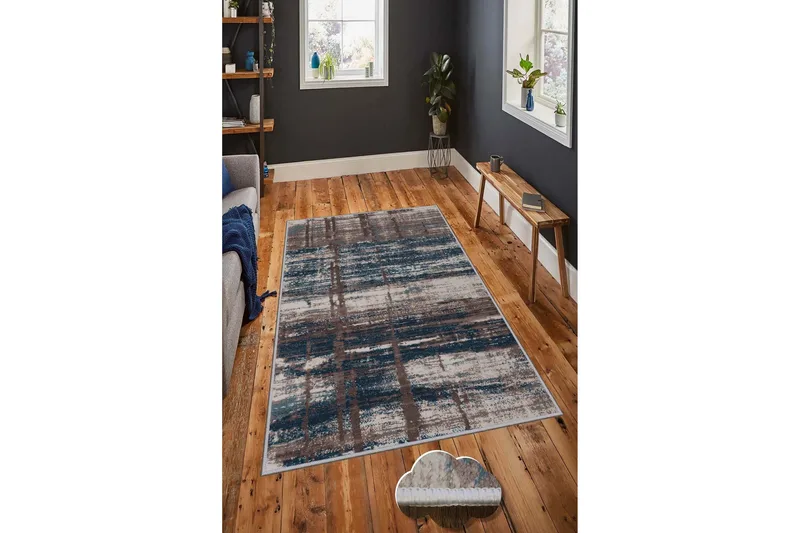 Homefesto Tæppe 80x150 cm - Multifarvet - Tekstiler - Tæpper - Moderne tæppe - Wiltontæpper