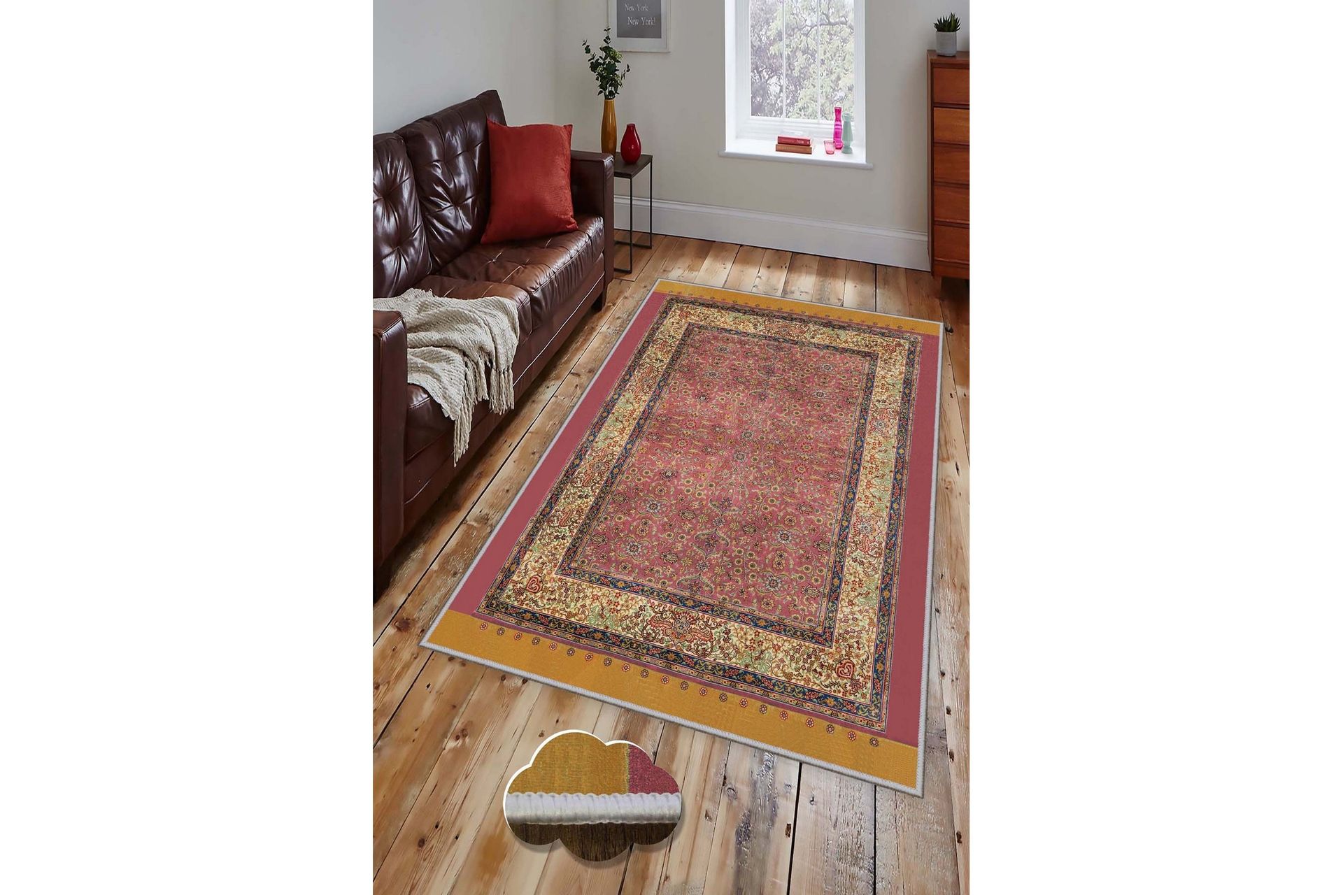 Homefesto Tæppe 80x200 cm - Multifarvet - Tekstiler - Tæpper - Moderne tæppe - Wiltontæpper