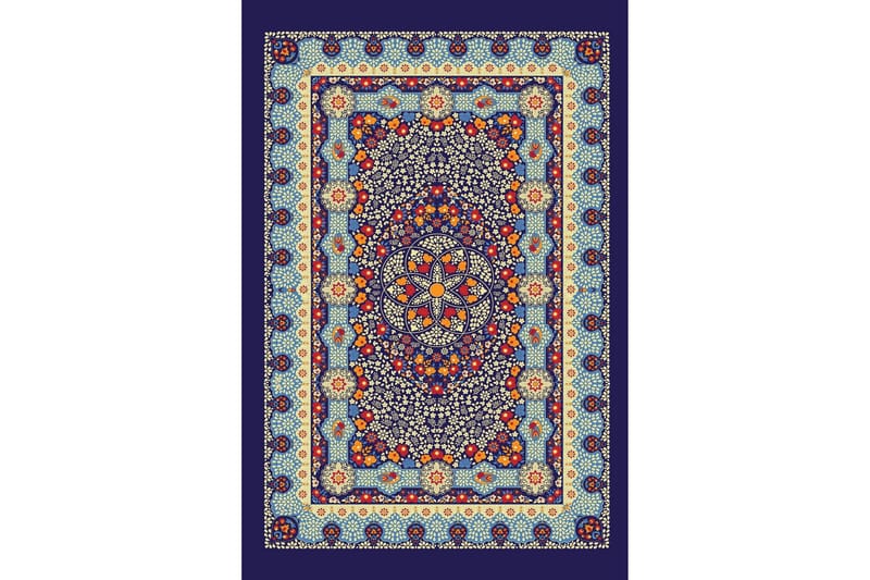 Homefesto Tæppe 80x200 cm - Multifarvet - Tekstiler - Tæpper - Moderne tæppe - Wiltontæpper