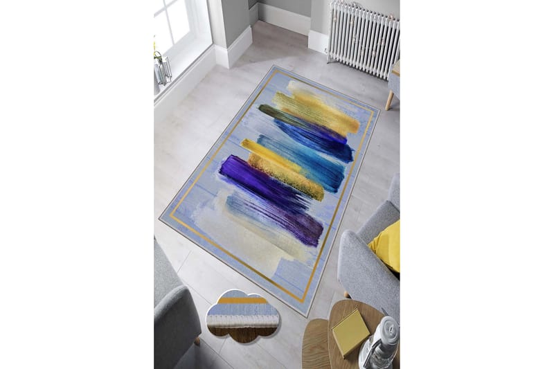 Homefesto Tæppe 80x300 cm - Multifarvet - Wiltontæpper - Små tæpper - Mønstrede tæpper