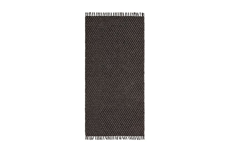 Julie Bomuldstæppe 70x350 cm Sort - Horredsmattan - Tekstiler - Tæpper - Små tæpper