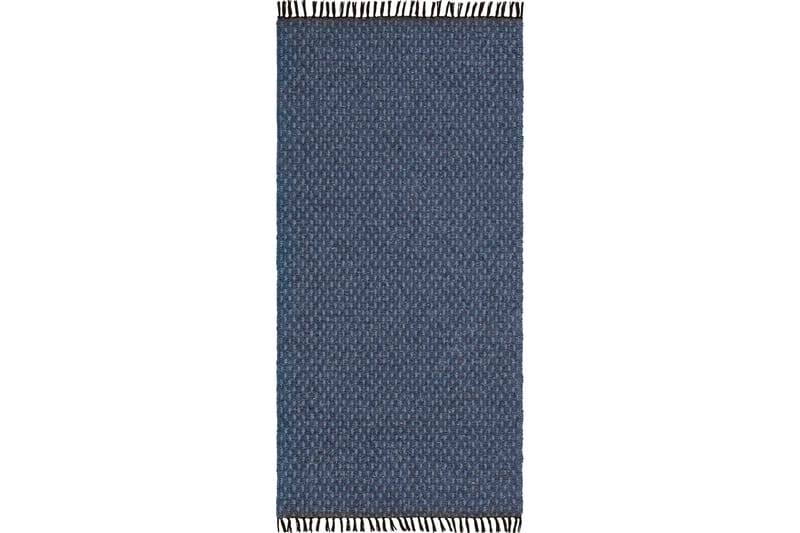 Julie Bomuldstæppe 70x400 cm Blå - Horredsmattan - Tekstiler - Tæpper - Små tæpper