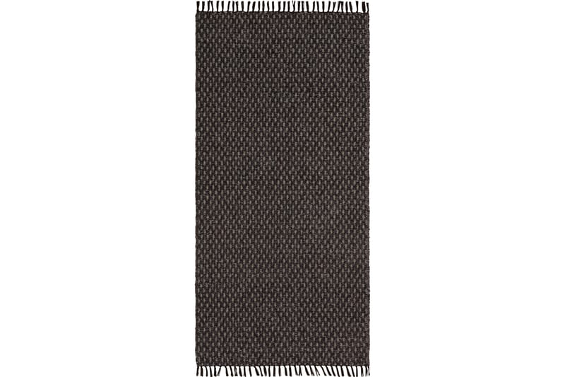 Julie Bomuldstæppe 70x400 cm Sort - Horredsmattan - Tekstiler - Tæpper - Små tæpper