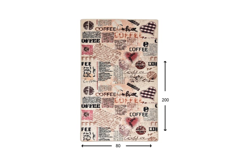 Kouhii Entrémåtte 80x200 cm - Flerfarvet/Velour - Tekstiler - Tæpper - Små tæpper