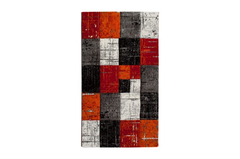 London Frisé Tæppe 80x350 - Rød|Orange - Wiltontæpper - Mønstrede tæpper - Store tæpper