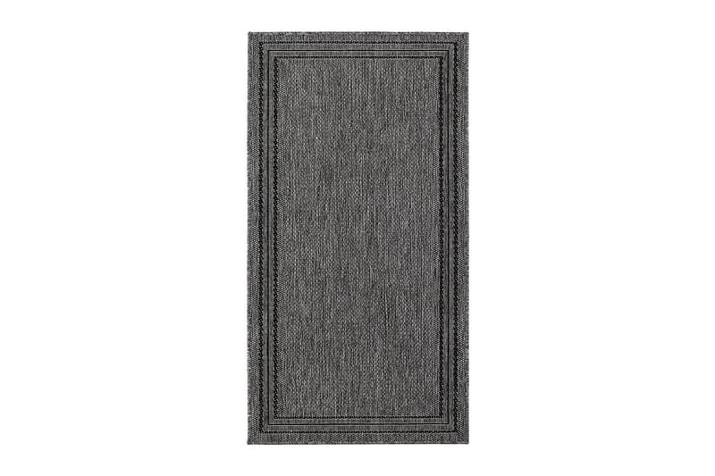 Madrid Frame Tæppe 80x340 cm Fladvævet - Antracit - Tekstiler - Tæpper - Fladvævet tæppe