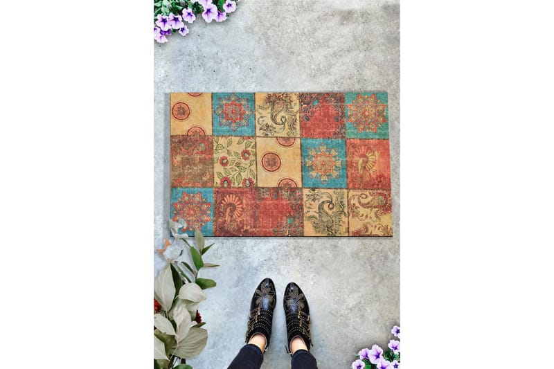 Meravella Dørmåtte 45x70 cm - Flerfarvet - Tekstiler - Tæpper - Hall måtte