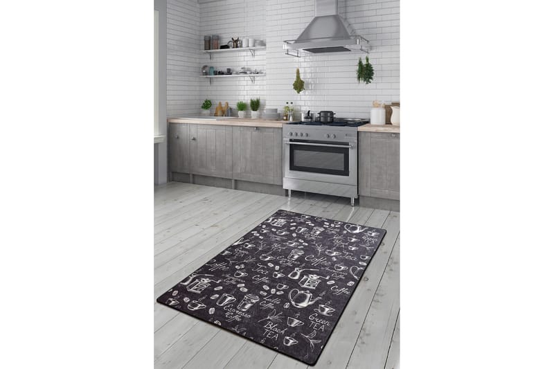 Mikino Entrémåtte 60x140 cm - Sort/Velour - Tekstiler - Tæpper - Små tæpper