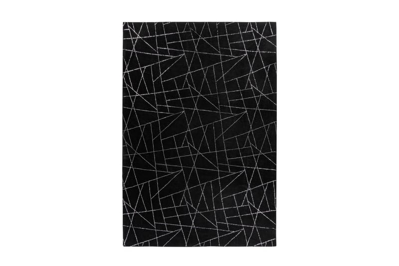 Ngelesbedon Tæppe Swt Sort / sølv 80x150 cm - Wiltontæpper - Små tæpper - Mønstrede tæpper