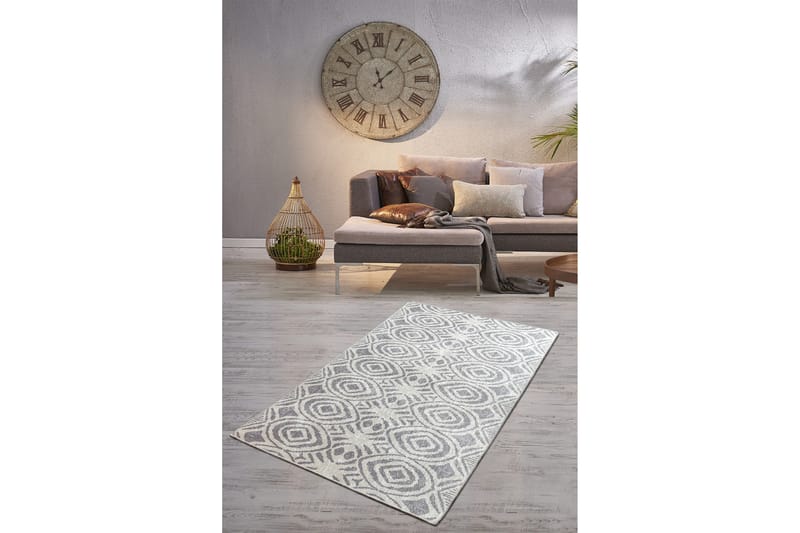 Njorthe Entrémåtte 80x200 cm - Grå/Velour - Tekstiler - Tæpper - Små tæpper