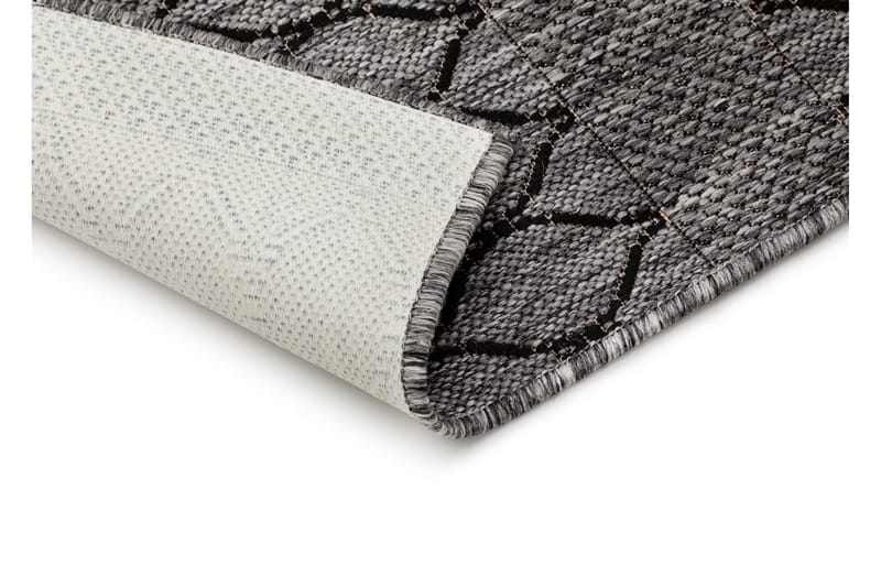Numancia Bell fladtvævet tæppe 80x150 - Grå/Sort - Små tæpper - Fladvævet tæppe