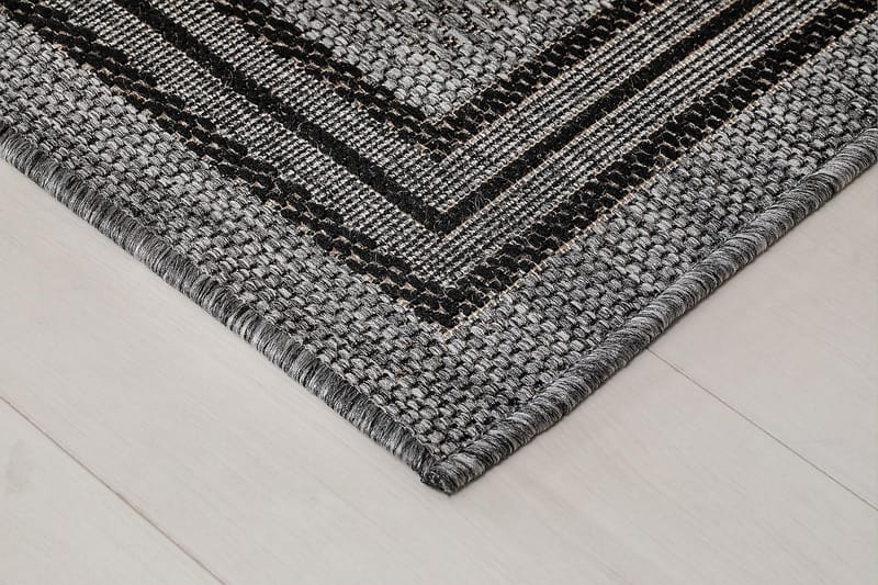Numancia Frame Tæppe 80x150 cm Fladvævet - Antracit - Fladvævet tæppe - Små tæpper