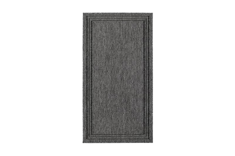 Numancia Frame Tæppe 80x240 cm Fladvævet - Antracit - Små tæpper - Fladvævet tæppe