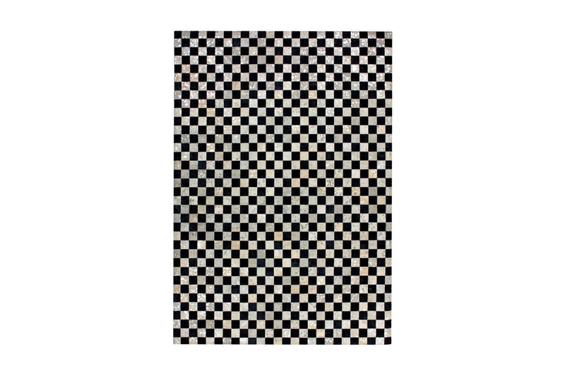 Patrdon Belcol Tæppe 160x230 cm Sølv/Grå/Læder - D-Sign - Tæpper - Små tæpper