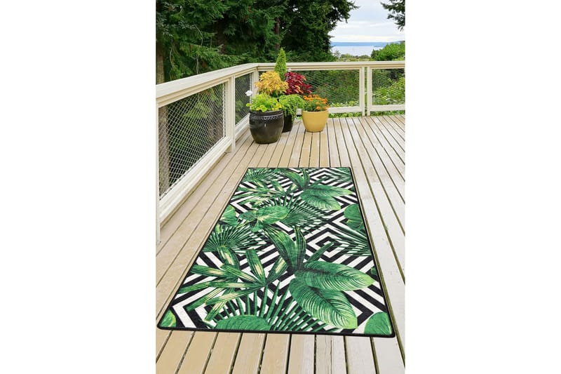 Serhat Entrémåtte 80x200 cm, Grøn/Velour