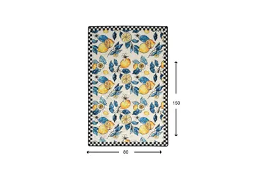 Sidrun Tæppe 80x150 cm - Flerfarvet/Velour - Tekstiler - Tæpper - Små tæpper
