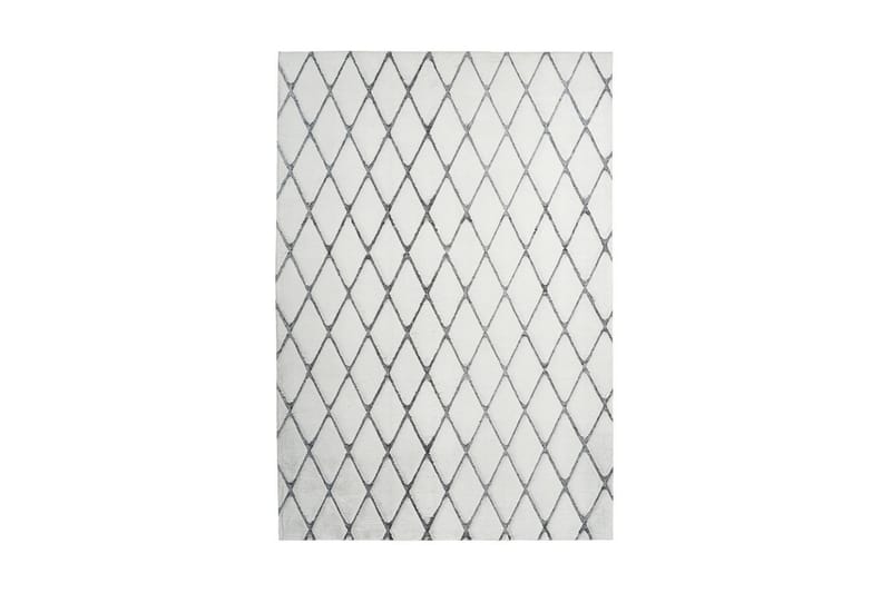 Skeardpat tæppe ring hvid / antracit 80x250 cm - Tæpper - Små tæpper
