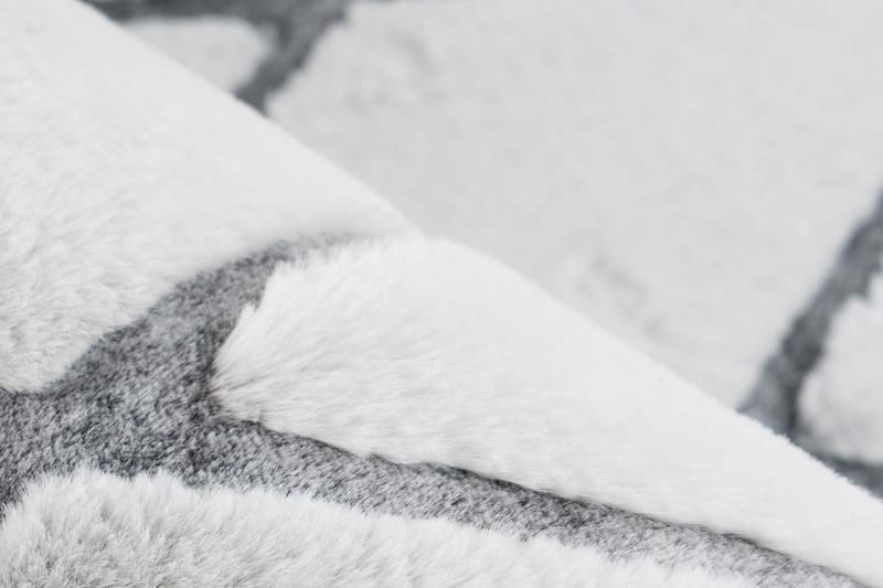 Skeardpat tæppe ring hvid / antracit 80x250 cm - Tæpper - Små tæpper
