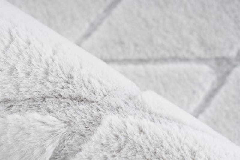Skeardpat tæppe ring hvid / gråBlå 80x250 cm - Tæpper - Små tæpper