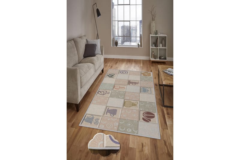 Tolunay Entrémåtte 80x200 cm - Flerfarvet - Tekstiler - Tæpper - Små tæpper