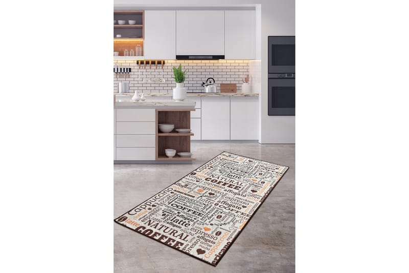 Tugrul Entrémåtte 80x200 cm, Flerfarvet/Velour