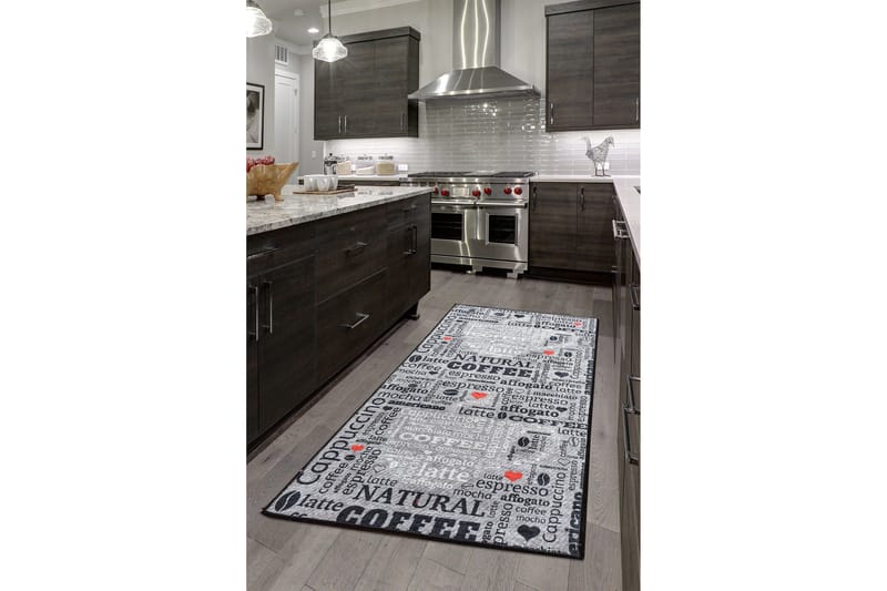 Tugrul Entrémåtte 80x200 cm, Grå/Velour