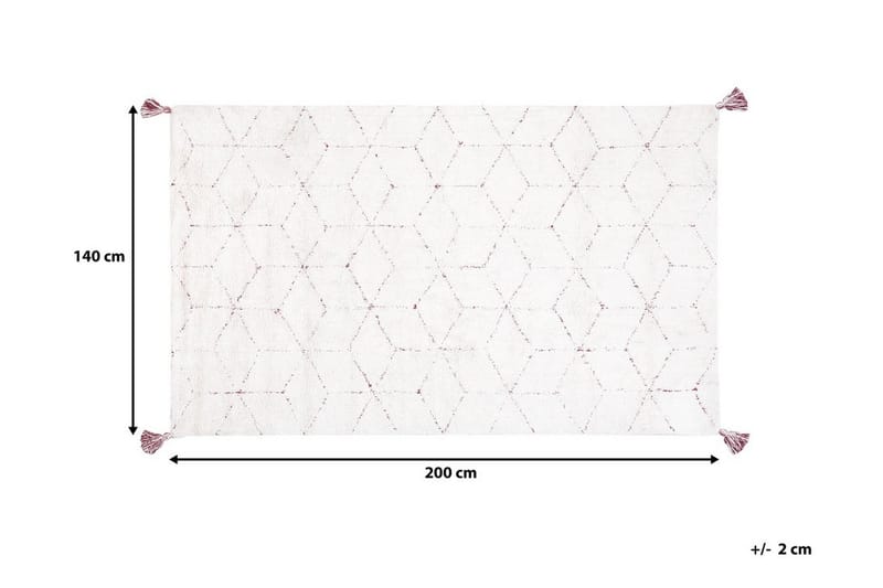 Sobottka tæppe med kanter 140x200 cm - Hvid - Tekstiler - Tæpper