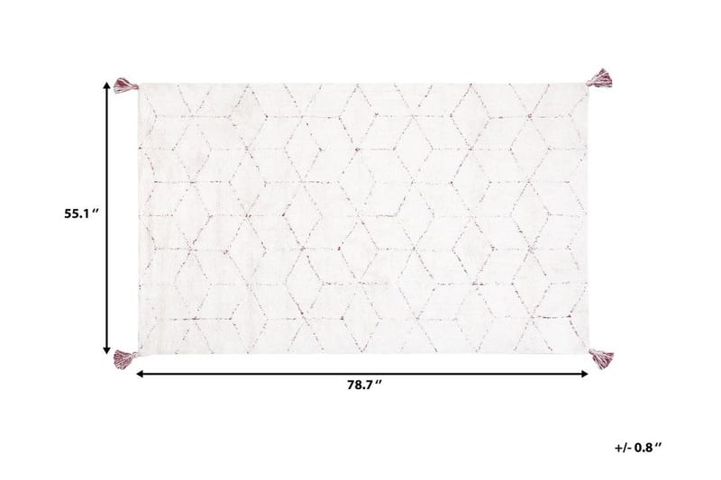 Sobottka tæppe med kanter 140x200 cm - Hvid - Tæpper