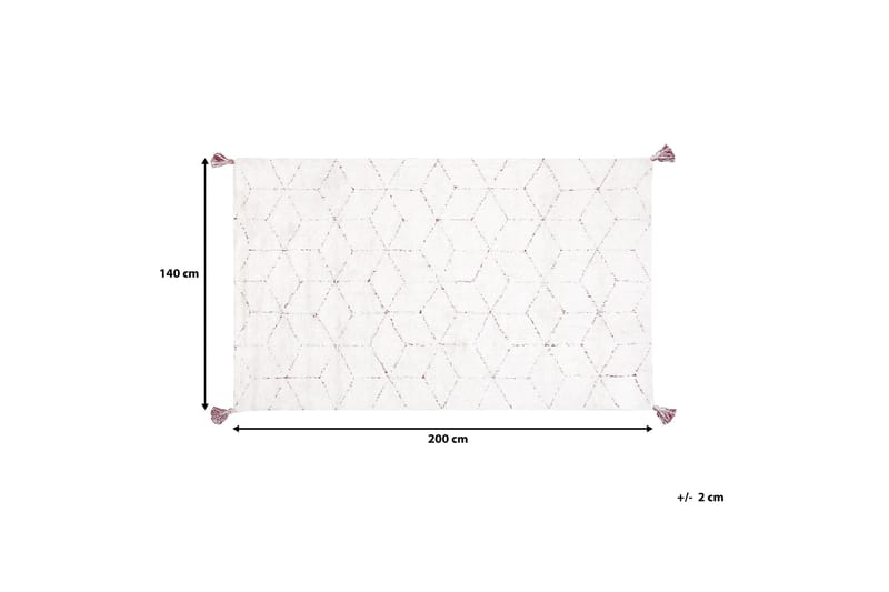 Sobottka tæppe med kanter 140x200 cm - Hvid - Tekstiler - Tæpper