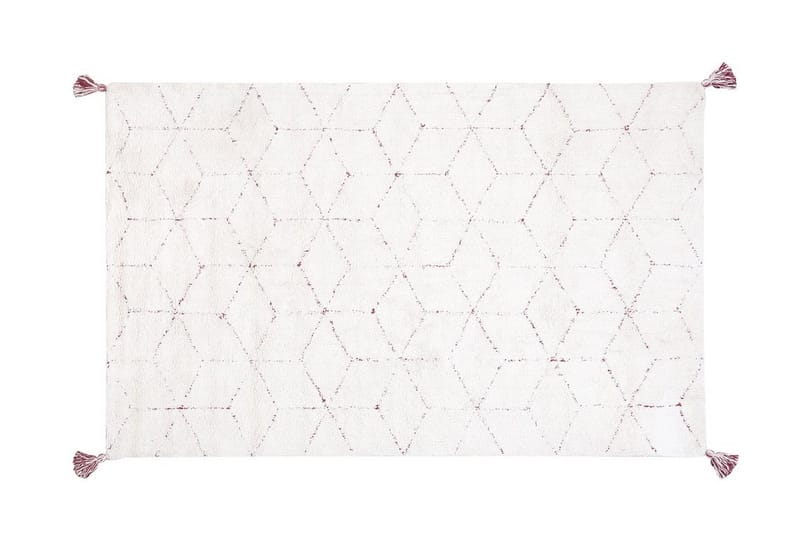Sobottka tæppe med kanter 140x200 cm - Hvid - Tekstiler - Tæpper